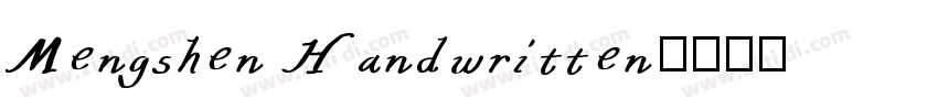 Mengshen Handwritten字体转换
